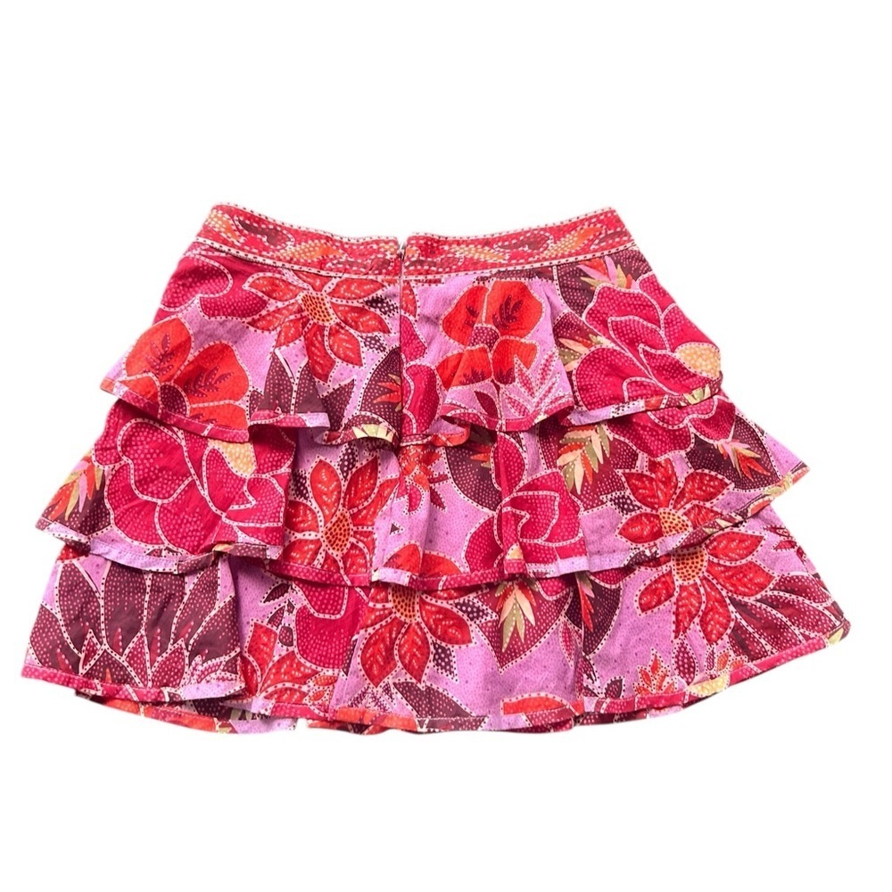Farm Rio Sweet Floral Lilac XS miniskirt purple pink red new with tags - Picture 7 of 11